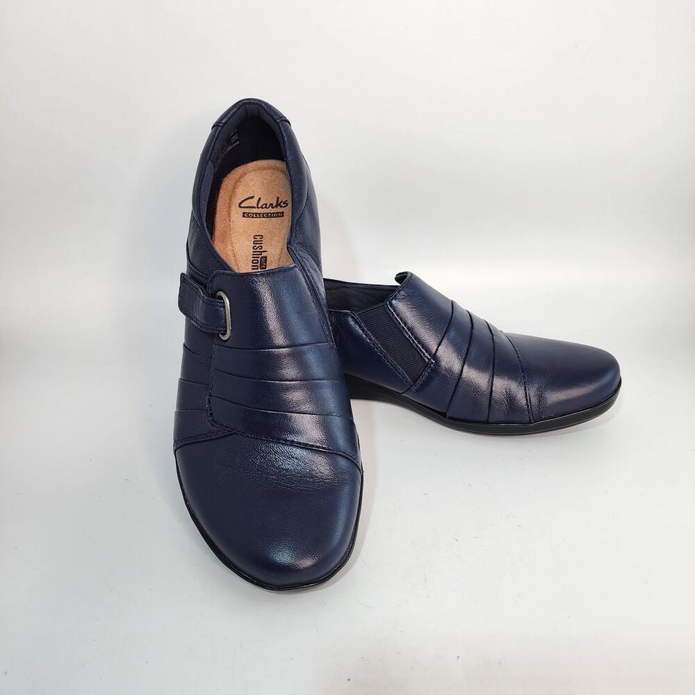 Clarks Blue Leather Luna Everlay Casual Shoes